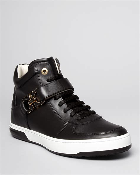 salvatore ferragamo high top sneakers